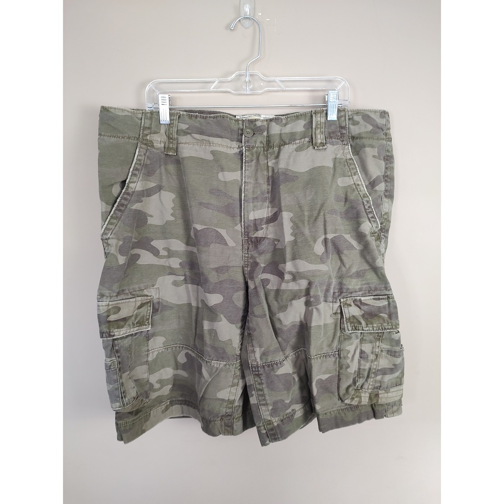 No Boundaries Mens Green Camo‎ Cargo Shorts Size 42 NB18B064C Cotton Relaxed Fit